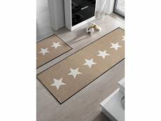 Tapis chambre stars tx beige 40 x 60 cm paillassons par kleen tex