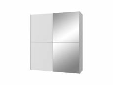 Ulos armoire 2 portes coulissantes + miroir - blanc mat - l 170,3 x p 61,2 x h 190,5 cm ULOS170MIRKAIS82