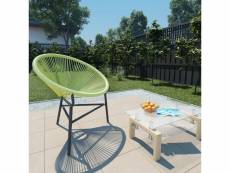 Vidaxl chaise de jardin acapulco résine tressée vert
