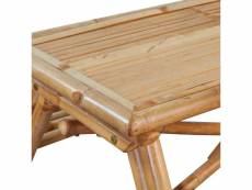 Vidaxl table de pique-nique 115x115x81 cm bambou