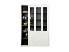 Vince - vaisselier en bois 2 portes coulissantes - couleur - blanc 378564-W