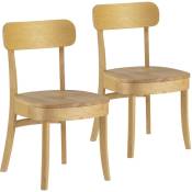Vs Venta-stock - Pack de 2 chaises Nala couleur Chêne, bois massif - Chêne
