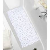 WENKO Tapis de baignoire antidérapant, tapis de bain, Paradise, PVC, 71x36 cm, Blanc