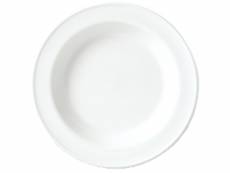 Assiettes à soupe 215mm steelite simplicity white - lot de 24 - - porcelaine
