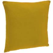Atmosphera - Coussin déhoussable coton jaune 38x38cm créateur d'intérieur - Jaune