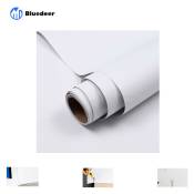 Bluedeer - Papier Adhesif pour Meuble Blanc Matte 60X300cm Film Vinyle Autocollant pour Meubles Armoires Murs Chambres à Coucher Imperméable diy