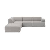 Canapé d'angle gris clair Connect Soft - Muuto