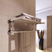 Design In - Porte serviettes double de salle de bain Style Contemporain - Barre Fixe 6 tubes BV119345