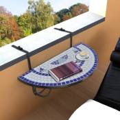 Doc&et² - Table suspendue de balcon Bleu et blanc