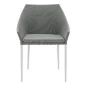 Ebuy24 - Spoga Chaise de jardin, blanc, gris.