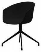Fauteuil pivotant About a chair - Hay noir en plastique