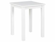 Flix - table d'appoint carrée bois massif vernis blanc