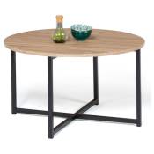 Idmarket - Table basse detroit ronde 70 cm design industriel