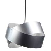 Lampe de plafond suspension déco métal argenté E27 compatible LED
