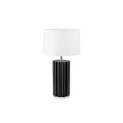 Lampe de table Column Céramique Noir 1 ampoule 44cm - Noir