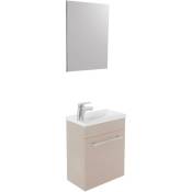 Lave-mains nino - avec miroir - 44cm - Taupe - Laqué - Livré en kit - Taupe