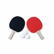 Lot de 2 raquettes et 3 balles pour table de ping pong, sport tennis