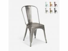Lot de 20 chaises design industriel métal vintage