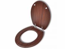 Magnifique accessoires pour bidets et toilettes reference bridgetown abattant wc mdf couleur bois