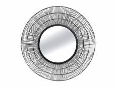 Miroir filaire solar (d80cm) en métal noir