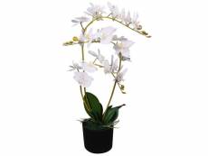 Plante artificielle avec pot orchidée 65 cm blanc