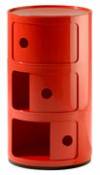 Rangement Componibili / 3 tiroirs - H 58 cm - Kartell rouge en plastique