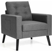 RELAX4LIFE Fauteuil Simple avec Accoudoirs 74 x 83