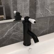 Robinet de lavabo de salle de bain Noir 130x180 mm