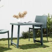 Table de camping vert 79x56x64 cm pp aspect de bois