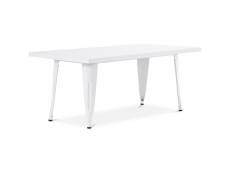 Table rectangulaire pour enfants - design industriel - 120cm - stylix blanc
