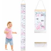 Tableau de taille pour enfants, tableau de croissance, portable, autocollant mural mignon, décoration de la maison pour les tout-petits, les bébés