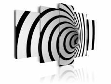 Tableau vortex blanc et noir taille 100 x 50 cm PD8721-100-50
