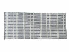 Tapis d'extérieur rectangle 200 x 90 cm motif rayures fines - jardideco