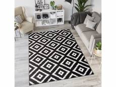Tapiso laila tapis salon moderne noir blanc géométrique marocain 180x260 15767/10755 1,80-2,60 LAILA DE LUXE