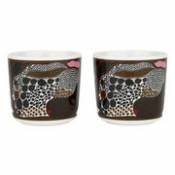 Tasse à café Rusakko / Sans anse - Set de 2 - Marimekko marron en céramique