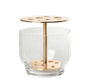 Vase Ikebana Small / Laiton & verre - H 13 cm - Fritz