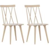 Venture Home - Chaise en bois d'hévéa Mariette - Bois blanchi