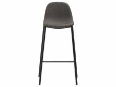 Vidaxl chaises de bar lot de 6 gris foncé tissu 3051099