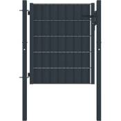 Vidaxl - Portail de clôture pvc et acier 100x81 cm