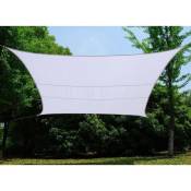 Voile d'ombrage 2,90x2,90 carré polyester blanc -