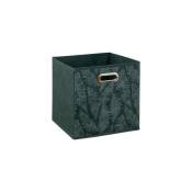 5five - Boîte de rangement Vert avec déco 31 x 31 x 31 cm - Five - Vert foncé