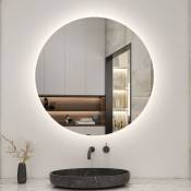 70 cm miroir de salle de bain led rond avec rétro-éclairage