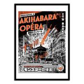 Affiche 50x70 cm et cadre noir - Tokyo-Paris Opéra - Paiheme studio