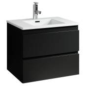 Badplaats - Meuble de salle de bain Angela 60 cm Noir Mat – Armoire de rangement - Noir mat