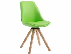 Chaise calais pivotante pieds carrés , vert/nature