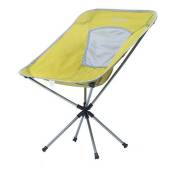 Chaise de camping pivotante à 360° Kingcamp 55 x 58 x 70 cm - Jaune