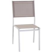 Chaise de jardin empilable Blanc 55x46 cm h 88 cm en