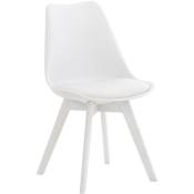 Chaise de salle à manger moderne en cuir élégant élégant différentes couleurs Couleur : Blanc