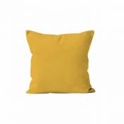 Coussin déhoussable 60x60 cm alix jaune radieux, par Soleil d'ocre - Jaune