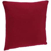 Coussin déhoussable coton rouge 38x38cm Atmosphera